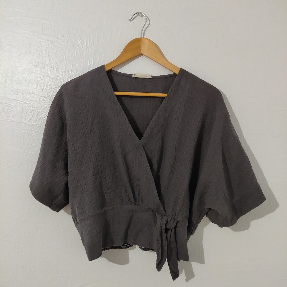 New japanese style linen kimono bluse
